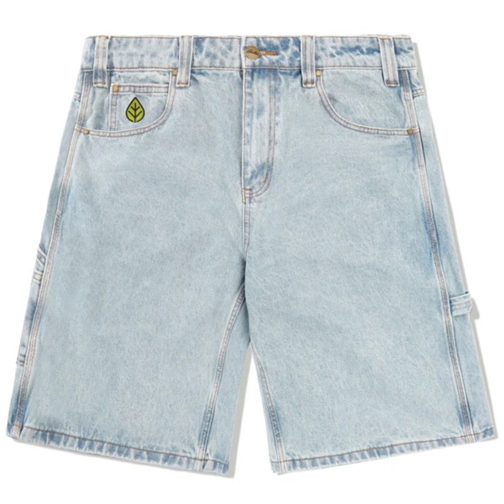BUTTER GOODS Weathergear Denim Shorts Jorts in Faded Light Wash Size 28 NEW NWT